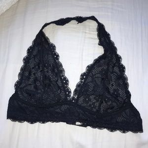 Lace halter bra
